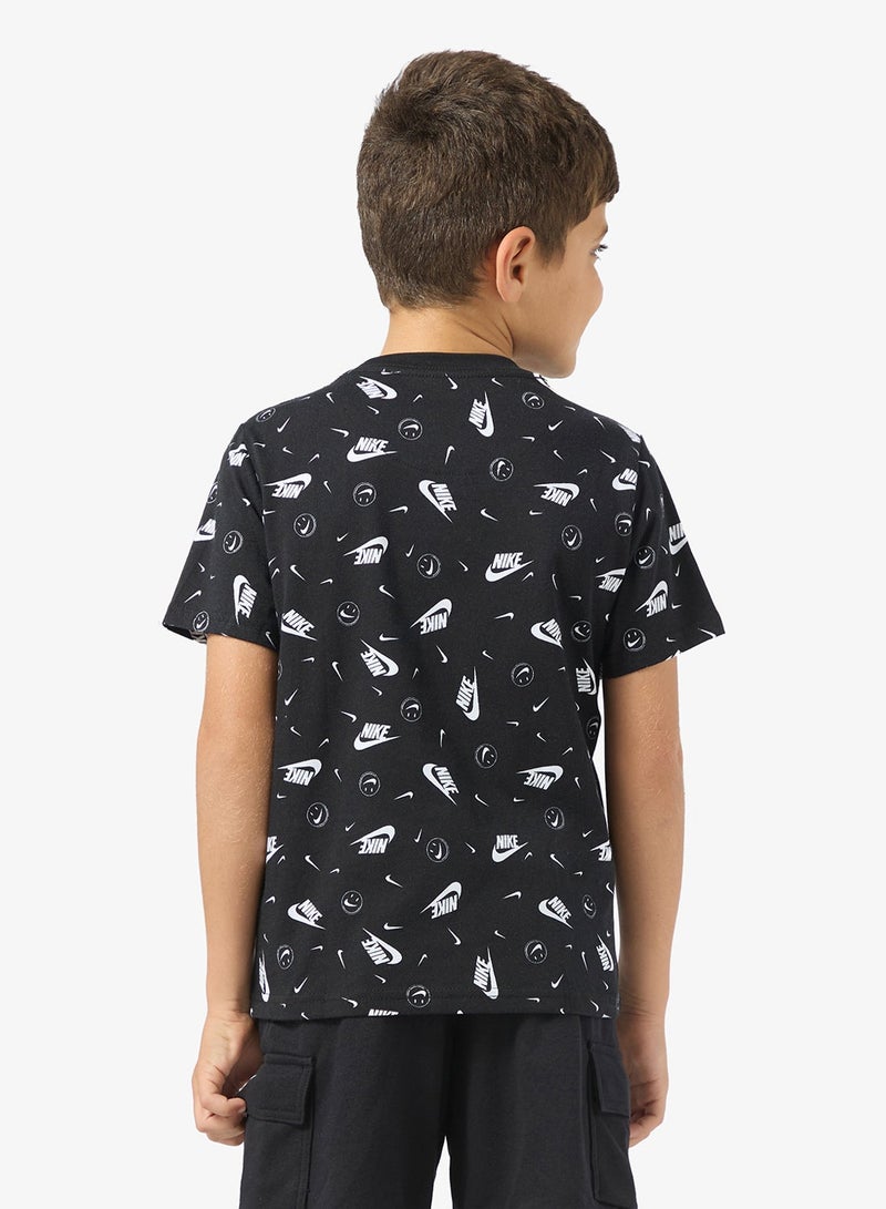 Nike Kids All-Over Printed Boxy Fit T-Shirt - Image 2